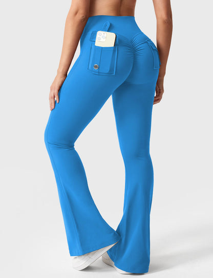 Yeoreo Brittany Flared Leggings with Pockets