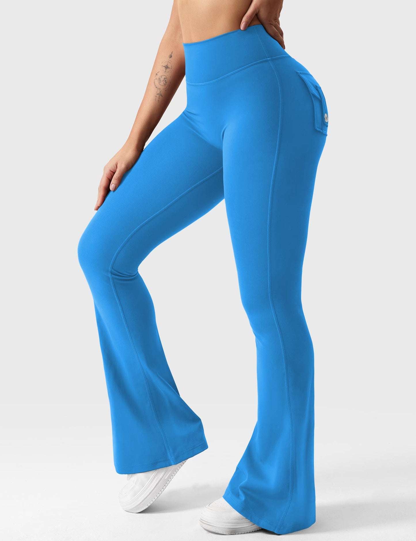 Yeoreo Brittany Flared Leggings with Pockets